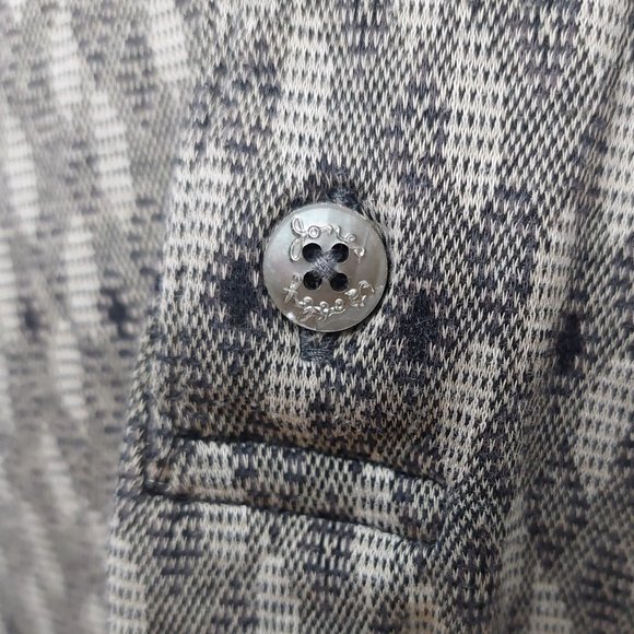 Bobby Jones Tan/ Black Patterned Polo Golf Shirt with logo Cotton Men's X-Large - Picture 4 of 12